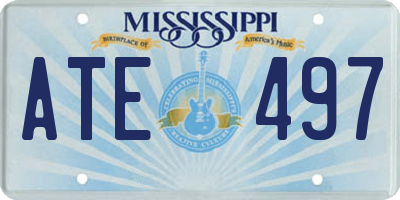 MS license plate ATE497