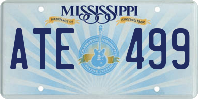 MS license plate ATE499