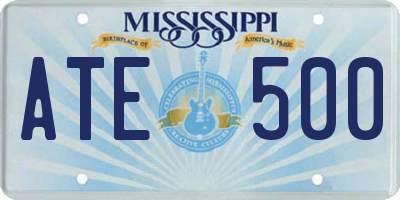 MS license plate ATE500