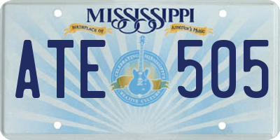 MS license plate ATE505