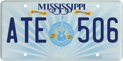 MS license plate ATE506