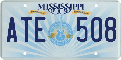 MS license plate ATE508