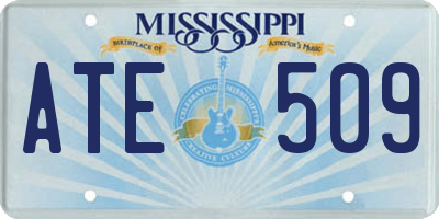 MS license plate ATE509