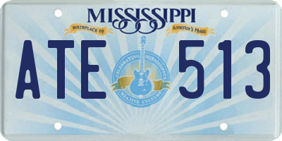 MS license plate ATE513