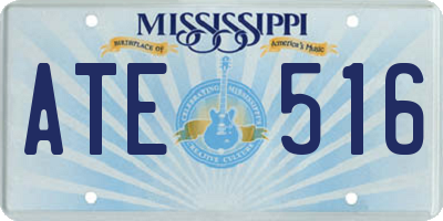 MS license plate ATE516