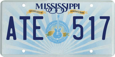 MS license plate ATE517