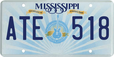 MS license plate ATE518