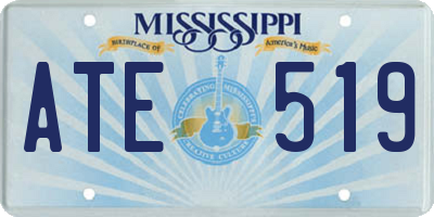 MS license plate ATE519