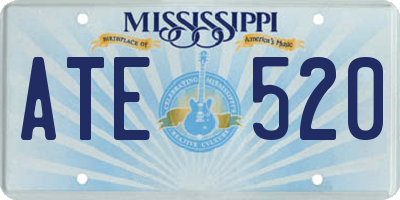 MS license plate ATE520