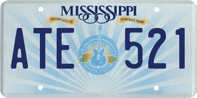 MS license plate ATE521