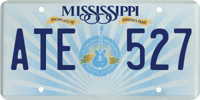 MS license plate ATE527
