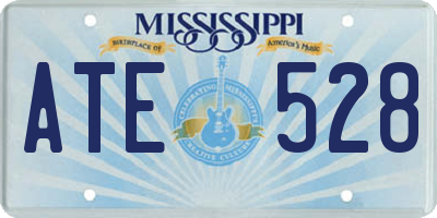 MS license plate ATE528