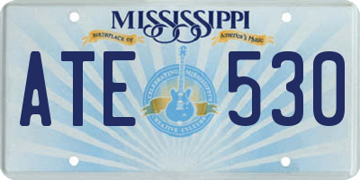 MS license plate ATE530