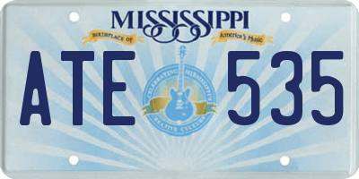 MS license plate ATE535