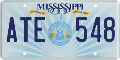MS license plate ATE548