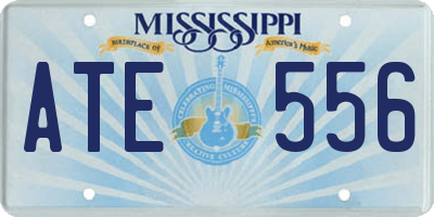 MS license plate ATE556