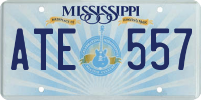 MS license plate ATE557