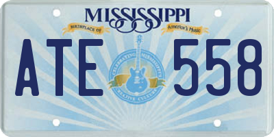 MS license plate ATE558