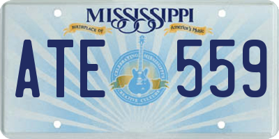 MS license plate ATE559