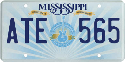 MS license plate ATE565