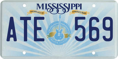 MS license plate ATE569