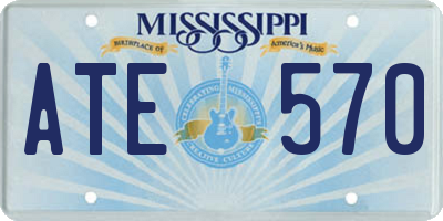 MS license plate ATE570