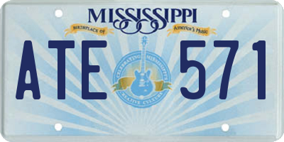 MS license plate ATE571