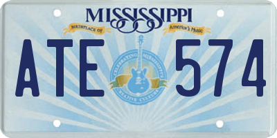 MS license plate ATE574