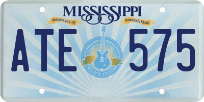 MS license plate ATE575