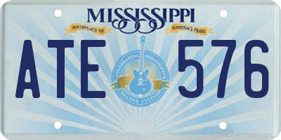 MS license plate ATE576