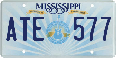 MS license plate ATE577