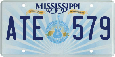 MS license plate ATE579