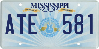 MS license plate ATE581