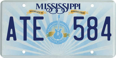 MS license plate ATE584