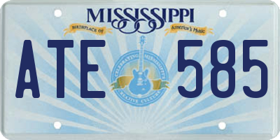 MS license plate ATE585