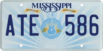 MS license plate ATE586