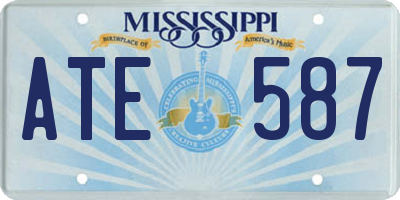 MS license plate ATE587