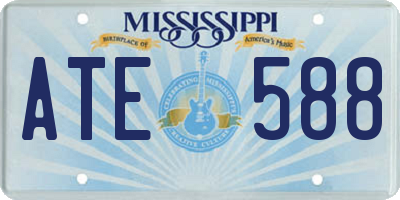 MS license plate ATE588
