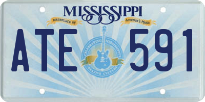 MS license plate ATE591
