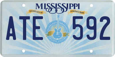 MS license plate ATE592