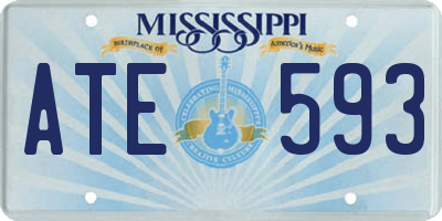 MS license plate ATE593