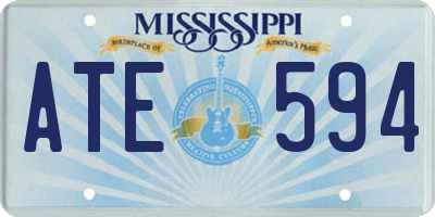MS license plate ATE594