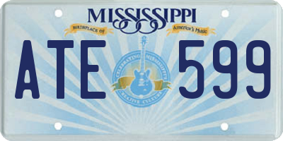 MS license plate ATE599