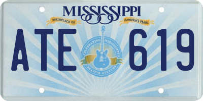MS license plate ATE619