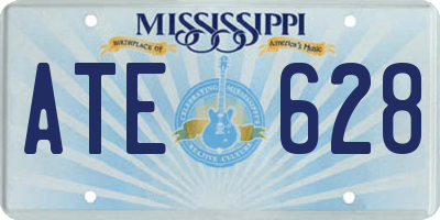 MS license plate ATE628