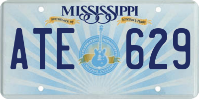 MS license plate ATE629