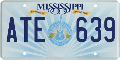 MS license plate ATE639
