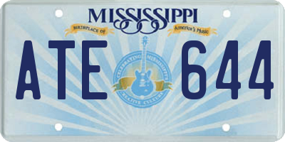 MS license plate ATE644