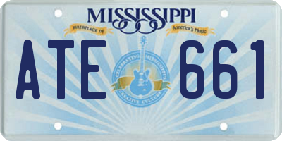 MS license plate ATE661