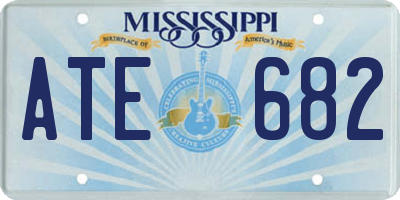 MS license plate ATE682